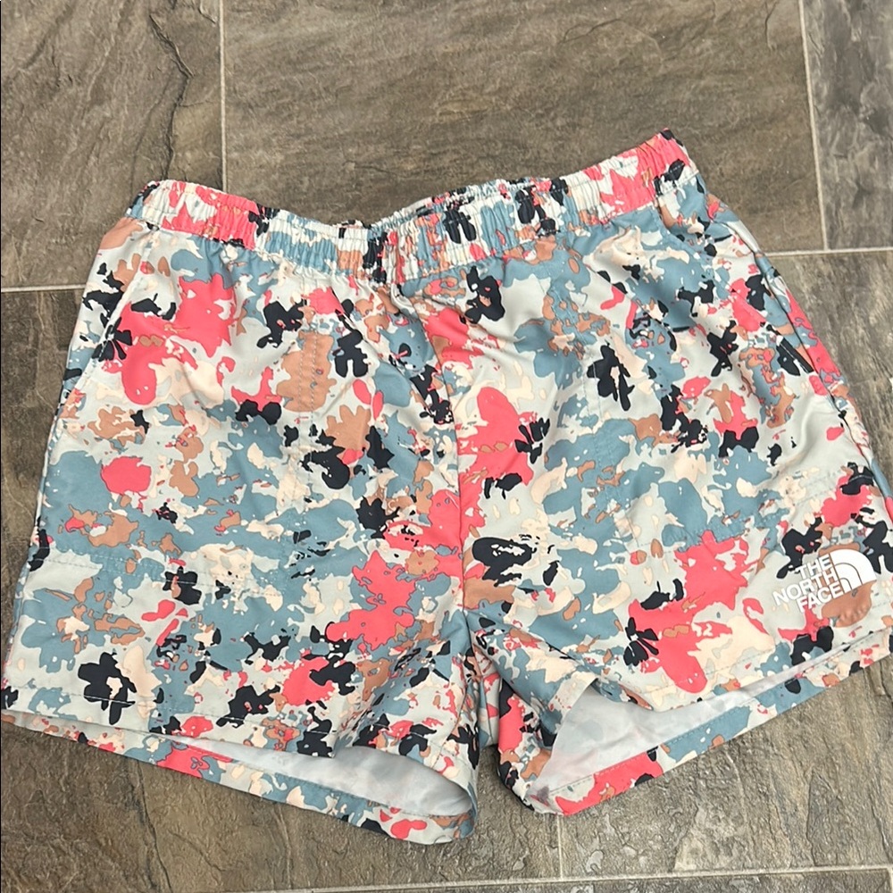 The North Face Red and Blue Casual Shorts